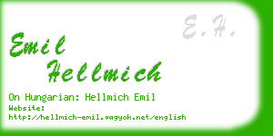 emil hellmich business card